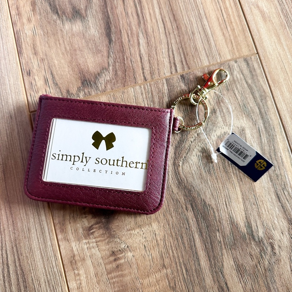 Simply Southern Maroon ID/Card Wallet - NWT - Picture 2 of 3
